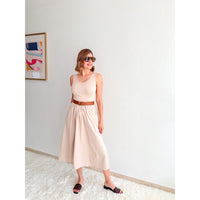 Sleeveless V-Neck Midi Dress